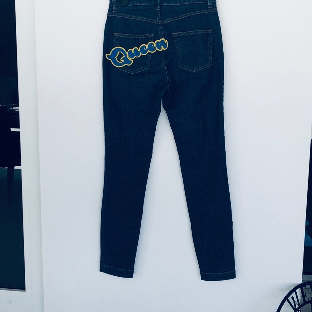 Dolce & Gabbana Dark Blue Skinny Jeans with Back Patch - Picture 7 of 14